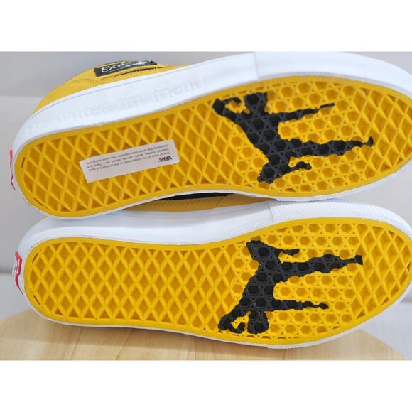 VANS Half Cab Bruce Lee Taxi Yellow Suede‎ 2 Sets Laces PopCush Shoes Men's 8 - Picture 7 of 9